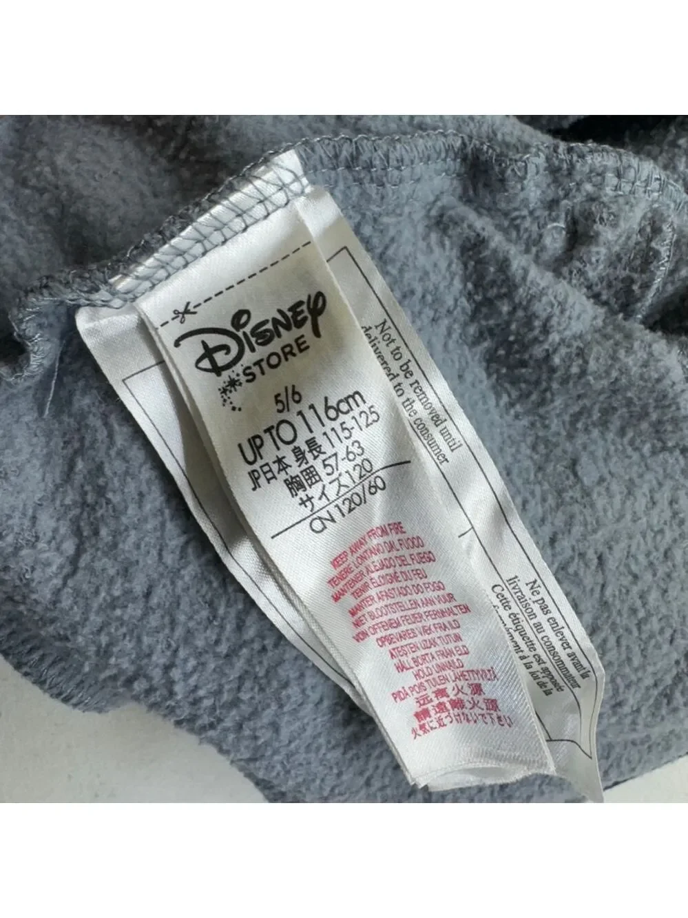 Boys' Disney Hoodie Sweatshirt Gray 5/6